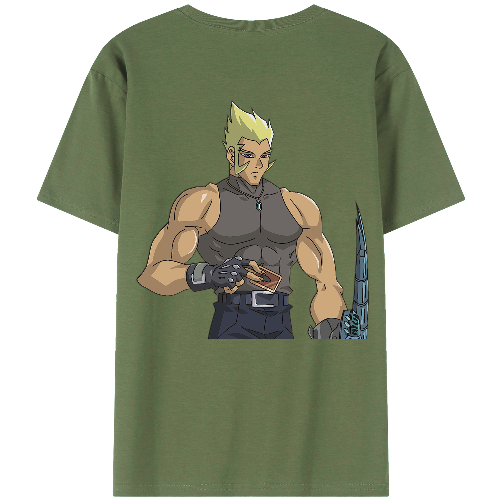（画像用） 遊☆戯☆王 Yu-Gi-Oh! 綿100％ メンズ半袖Tシャツ（バックプリント） 通気性